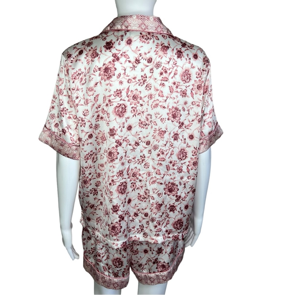 Haute Hippie Pink White Floral Pajama Set M - Picture 3 of 10